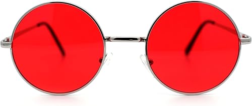 Miniatura 4 de SA106 Gafas de sol hippie redondas con lentes de gradiente de color de verano