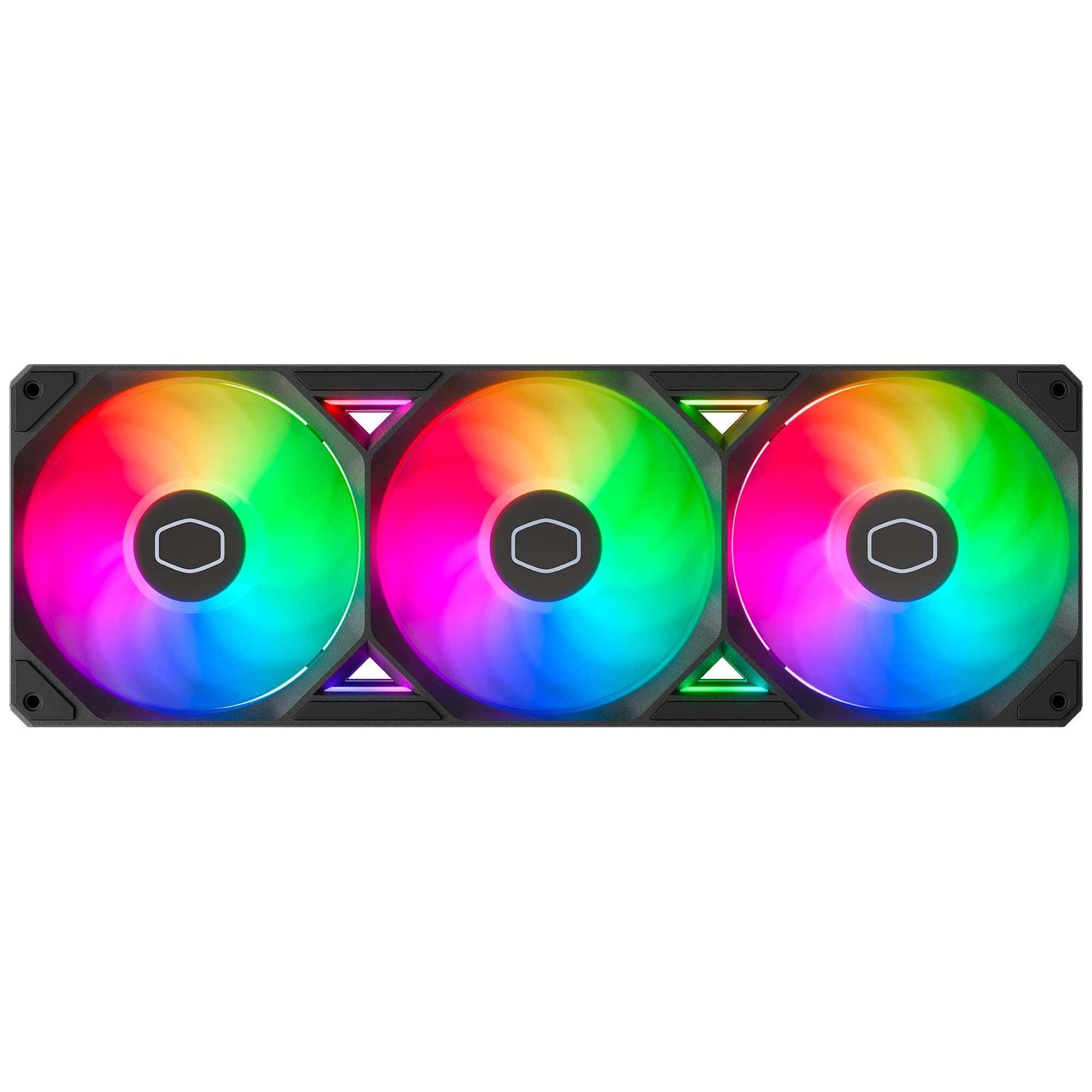 Cooler Master SickleFlow Edge 360 ​​ARGB - Monoframe Tripla Ventola 360mm (PWM), Flusso Aria Elevato (190 CFM) e Pressione Statica (3,54 mmH2O), ARGB Seconda Generazione, Installazione Semplice - Nero