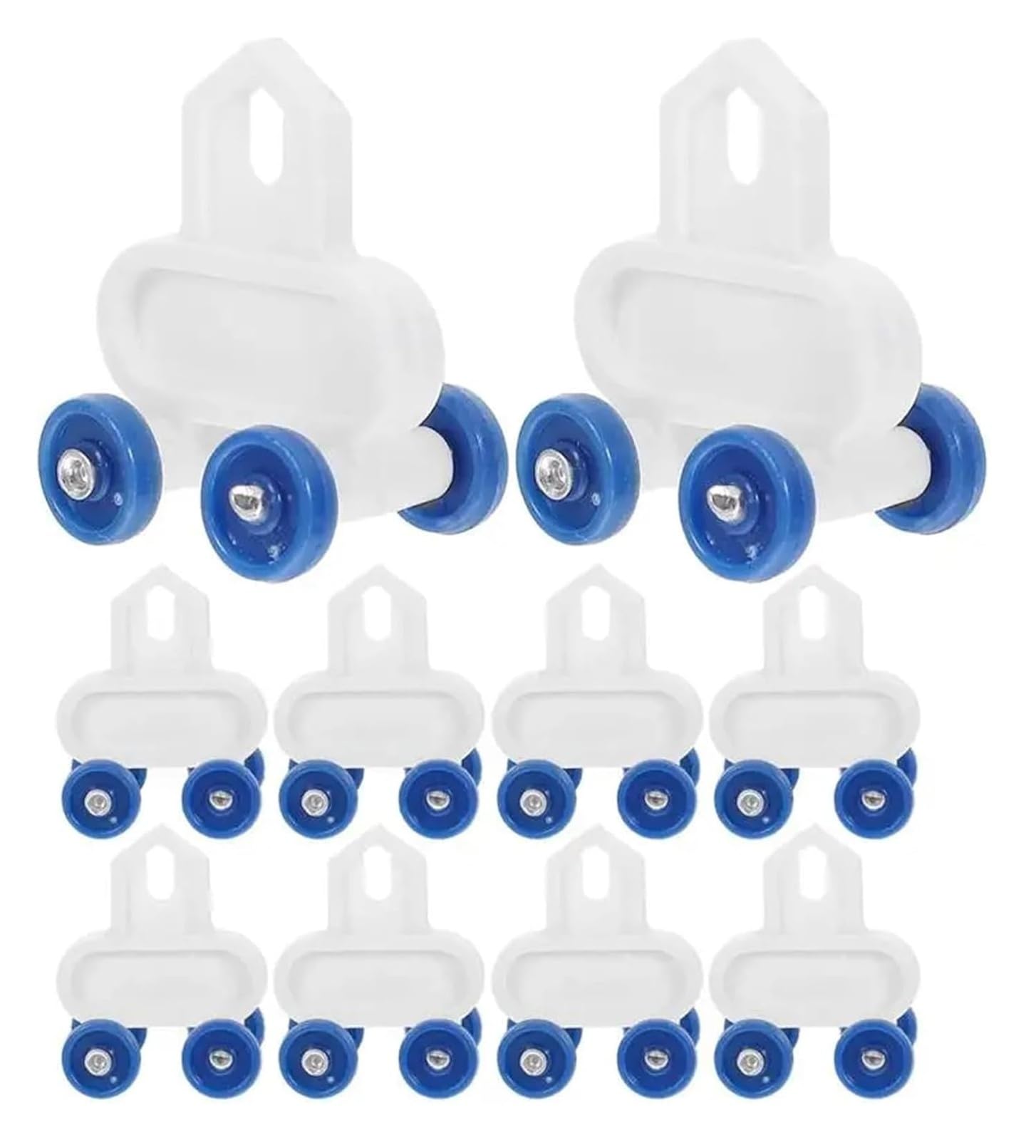 Fhvkrbtx One Color Silent Curtain Track, 20Pcs Curtain Track Rollers Drapery Rail Glider Accessories