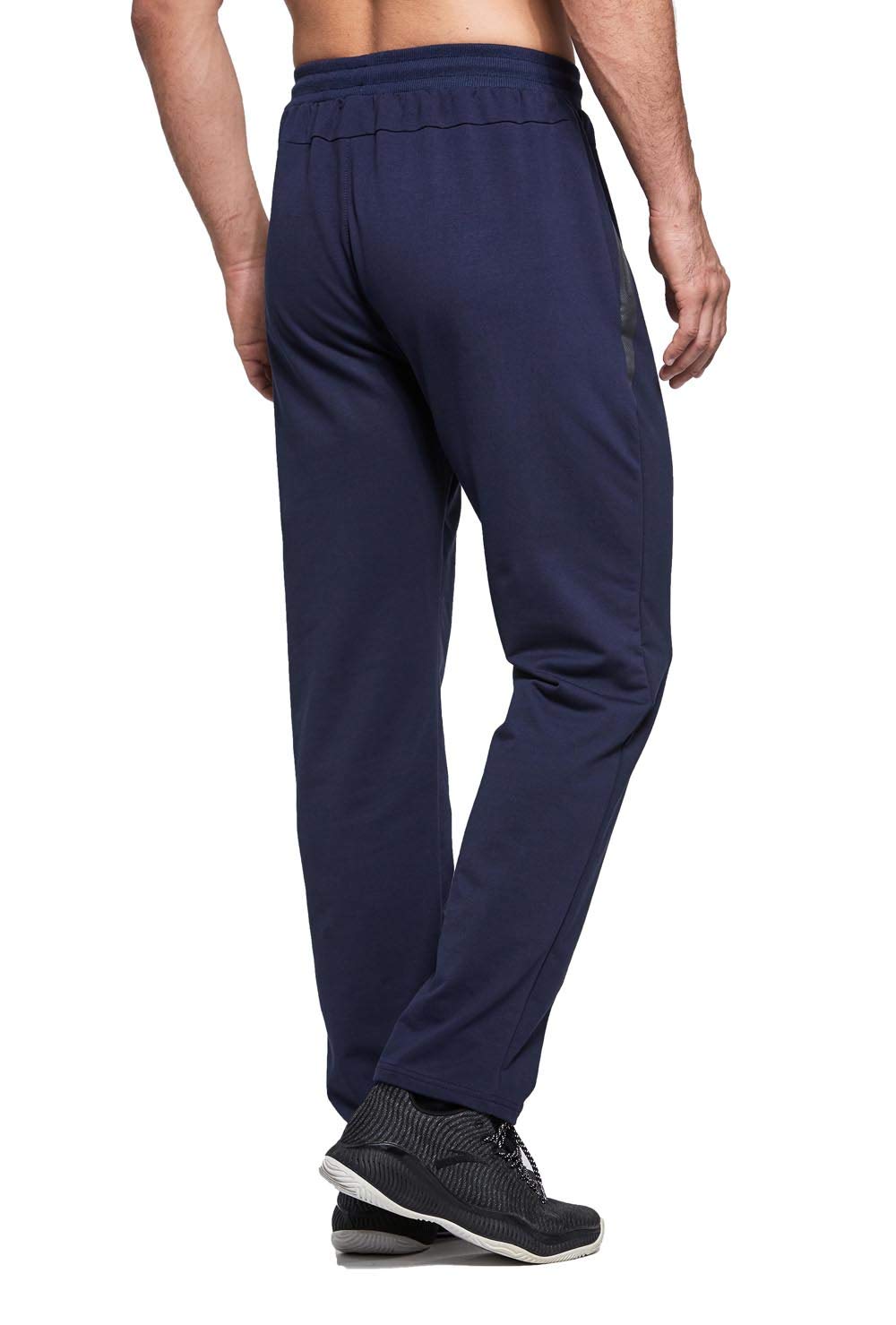 Tansozer - Pantaloni da jogging da uomo, vestibilità aderente, tasche con cerniera