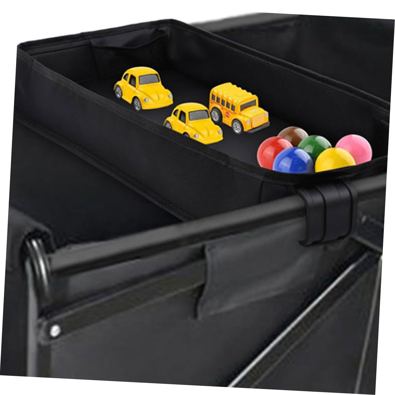 Kinderwagen Tablett mit Getränkehalter und Handyhalterung Universelles Snack Tray für Junge Mädchen und Kleinkinder Clip Zubehör für Kinderwagen Schwarz