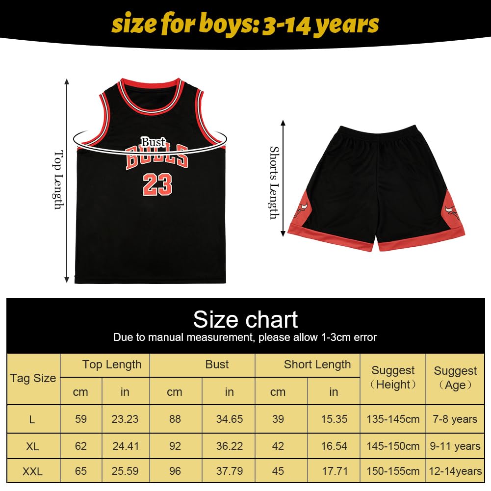 Camiset Baloncesto Niños, Trajes Baloncesto Niños sin Mangas, 1 Top + 1 Pantalón Cortos, Conjunto Deportivo de Entrenamiento Niño - 2