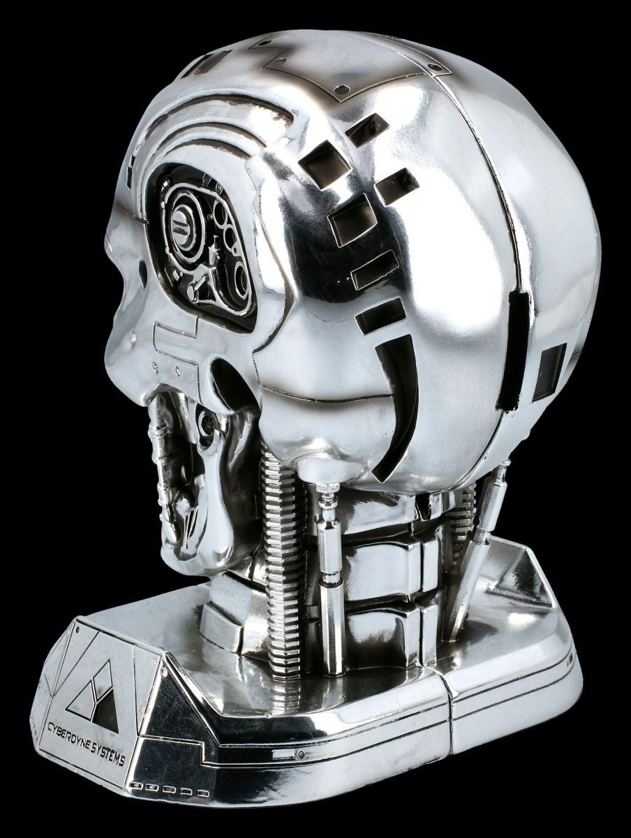Fantasy Buchstützen - T-800 Terminator 2 | Deko-Artikel, Deko-Figur, inkl. Geschenkverpackung, H 18 cm