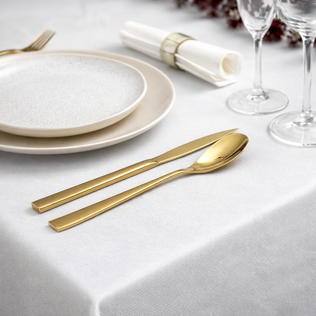 Rouleau de Nappe, 1.18 m x 25 m, Nappe Intissè, PRÉDÉCOUPE Tous Les 1,20m, Jetable, Effet Tissu, Célébrations Anniversaires, Couleur Blanc 1,18x25m