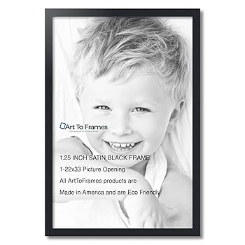 ArtToFrames 22x33 inch Satin Black Picture Frame