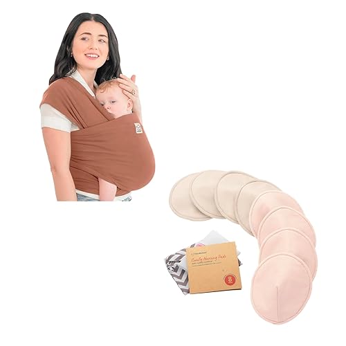 KeaBabies Portabebés y almohadillas de lactancia de viscosa de bambú, todo en 1, original transpirable, 8 almohadillas lavables para lactancia,