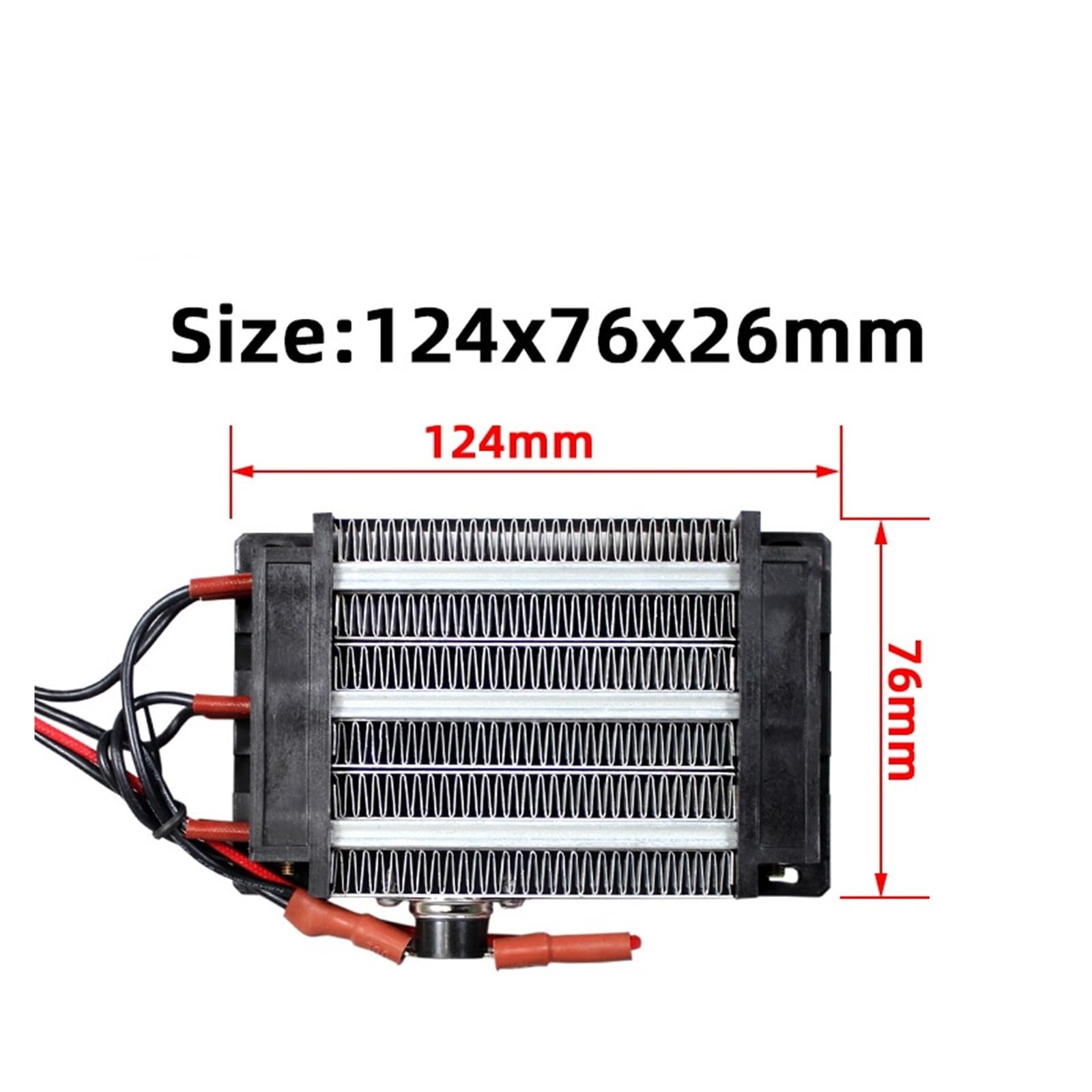 Calentador De Aire Cerámico PTC, 220 V, 600 W CA/CC, Termostático Aislado, Elemento Calefactor Aislado 80A3, 124 X 76 Mm