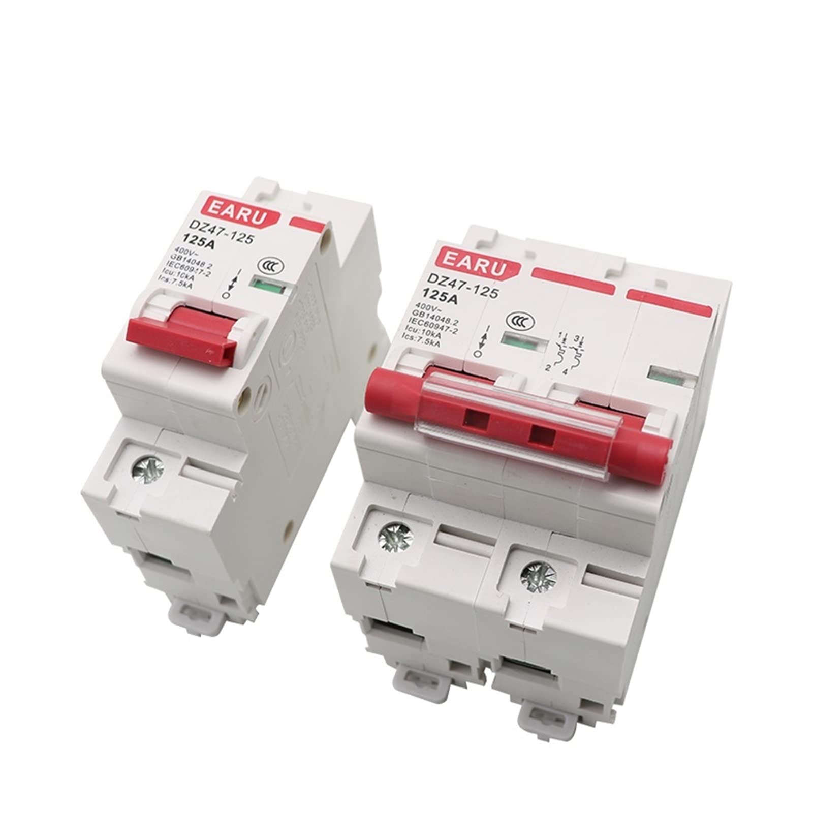 Mini DZ47 wyłącznik automatyczny, 400 V, 1-4-biegunowy, 3-125 A, typ C, MCB, zabezpieczenie przed zwarciem i przeciążeniem, montaż na szynie DIN 35 mm, wydajność cięcia 6KA. (100A, 3 UK)