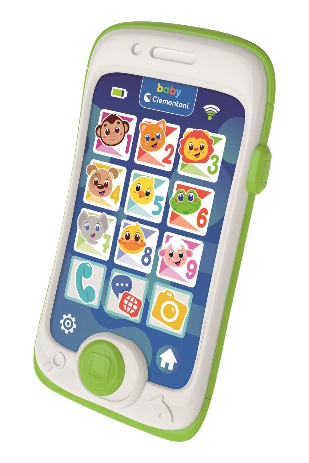 Clementoni Smartphone Touch & Play - First Phone Toy for Kids 6 Months, Mobile Game, Music, Interactive Electronic Talking Gift Lights and Sounds, Fake Phone for