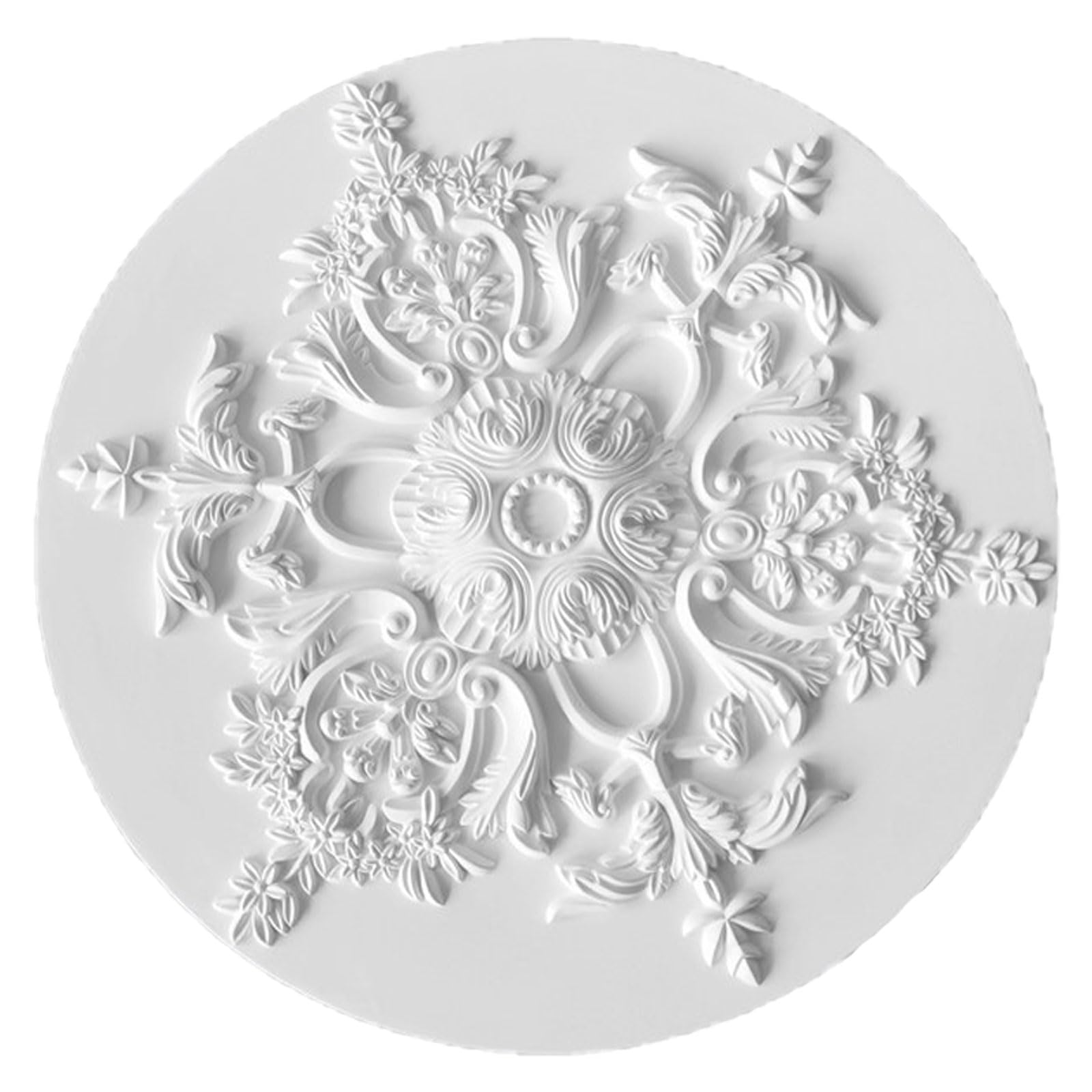 PU White Ceiling Light Medallion Multiple Sizes for Fan Decoration(White H,60cm)