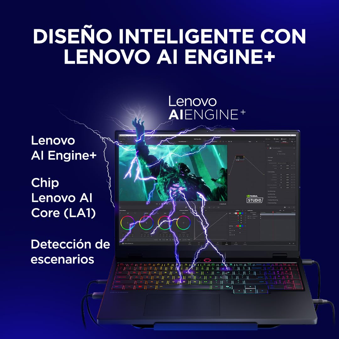 Lenovo Legion 5 Gen 10 – komputer przenośny do gier IA 15.1" WQXGA OLED (Intel Core i7-13650HX, NVIDIA GeForce RTX 5070, 32 GB RAM, 1 TB SSD, Wi-Fi 7, bez systemu operacyjnego) klawiatura RGB