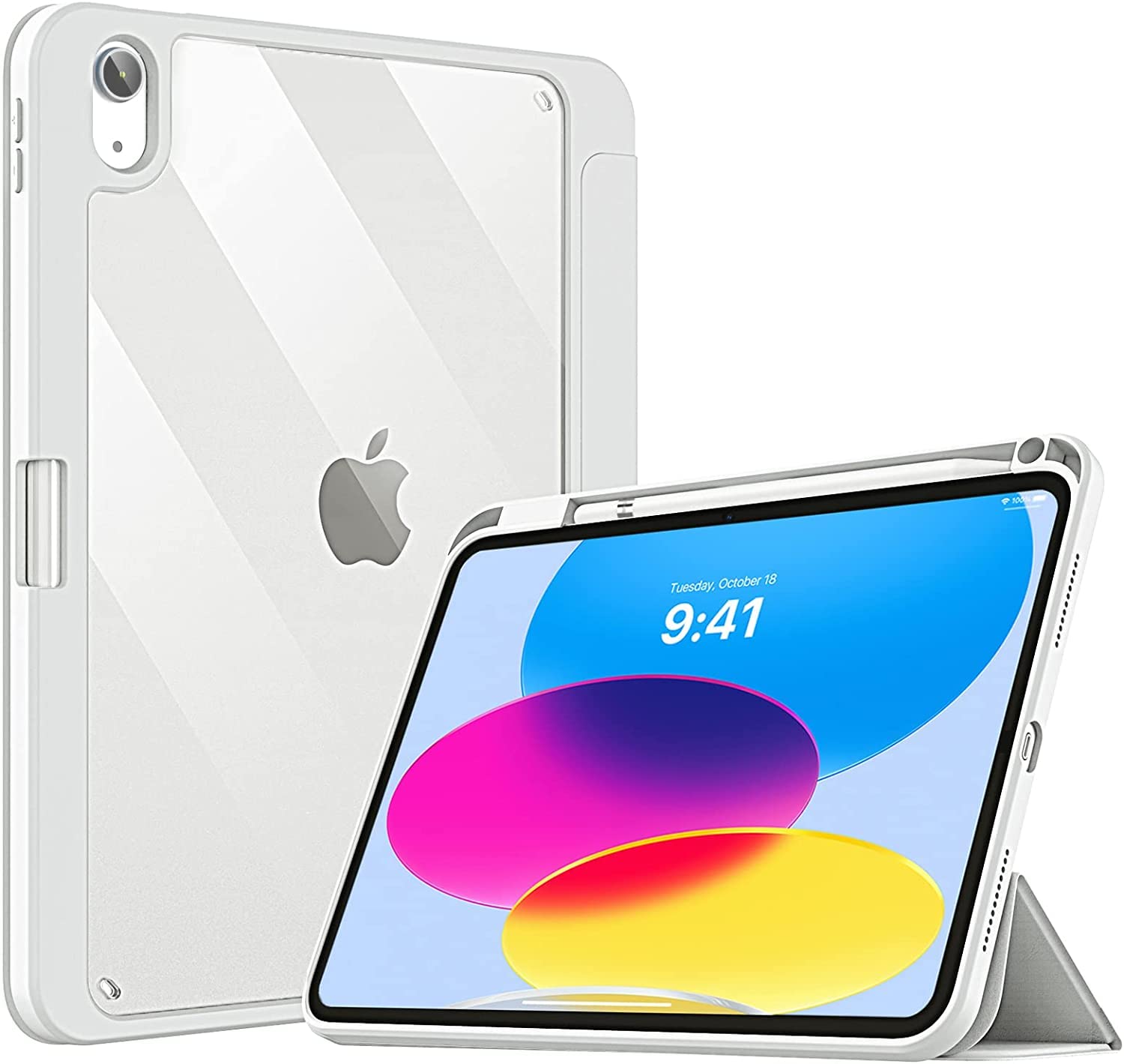 ProElite iPad 10th Gen Transparent Case with Pencil Holder