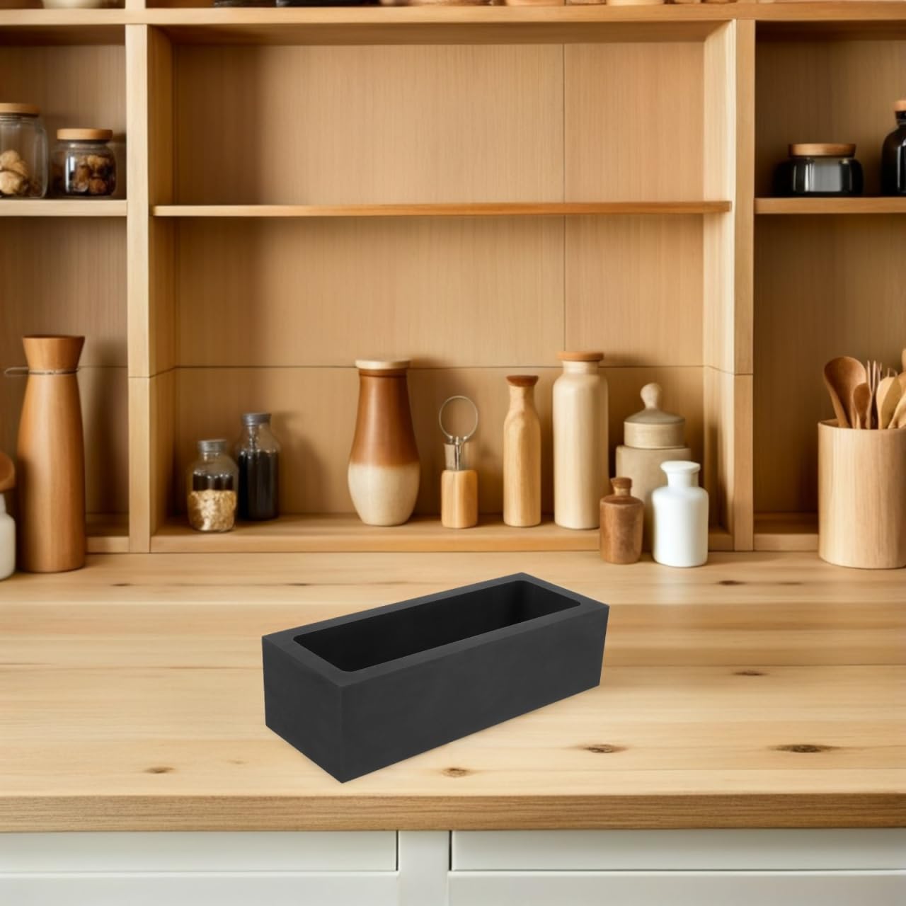FOMIYES Moule en Graphite Coulée de Métaux Précieux Moule à Lingots 5 Kg Dimensions 180×70×50 MM Antiadhésif Haute Résistance Thermique Adapté à la Fusion D’Or ’Argenté Fonderie de