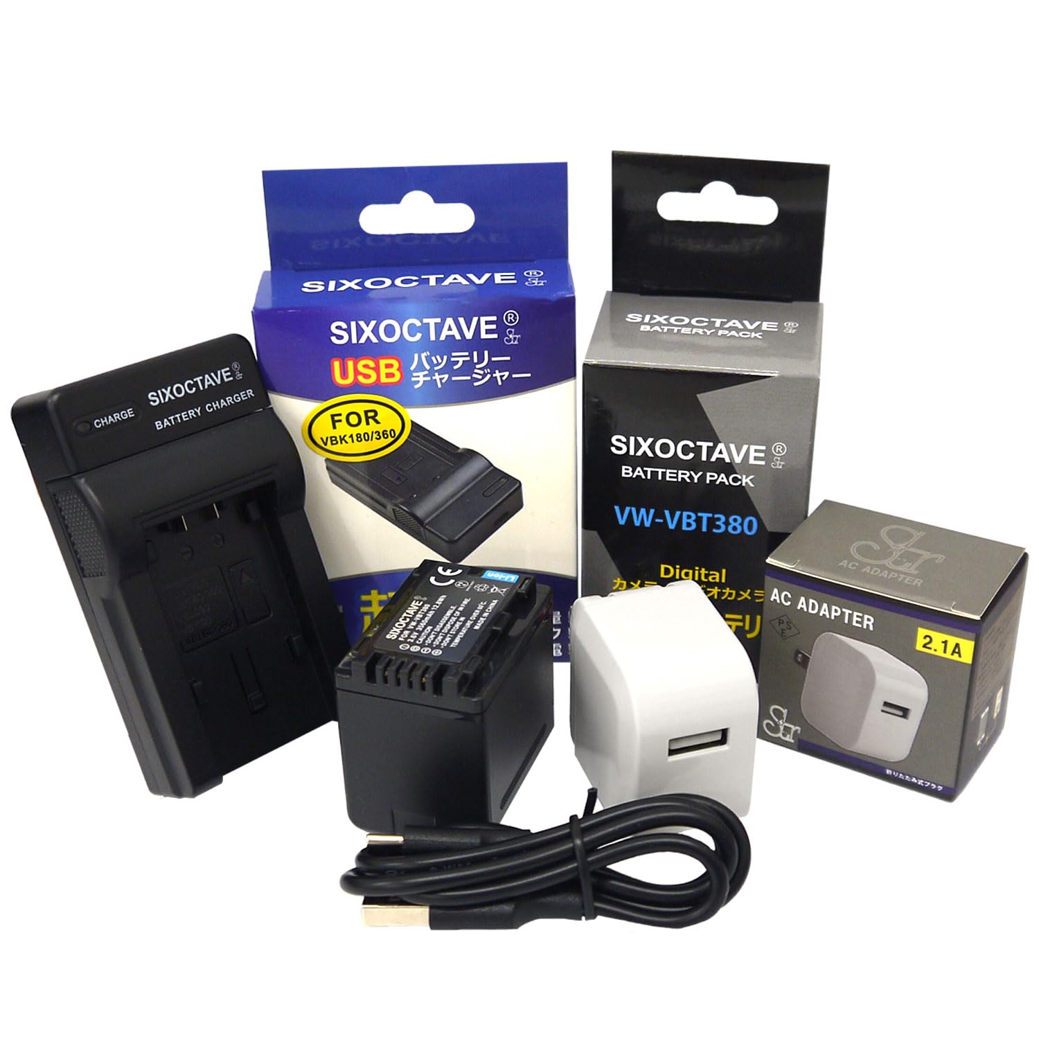 Amazon.co.jp: SIXOCTAVE [ACアダプター付き] VW-VBT380-K VW-VBT380
