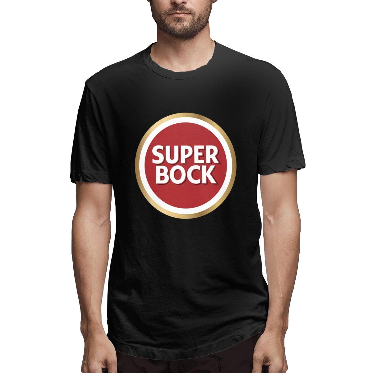 Viplili Unisex Black Mens Ultra Soft Super Bock T Shirt