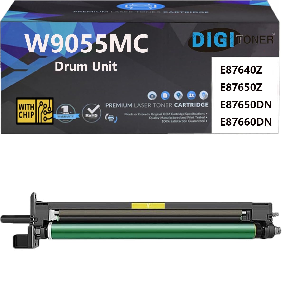 DIGITONER W9055MC Drum Unit Replacement for HP W9055MC Drum Unit Compatible with HP Color LaserJet Managed MFP E87640z E87650z E87660z E87640dn