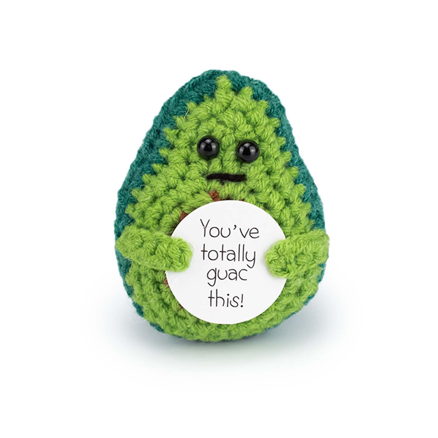 Blync Funny Positive Potato Pickles Doll, Handmade Emotional Support Crochet Plant, Cheer Up Gift for Friends, Family and Lover, Mini Knitted Decor
