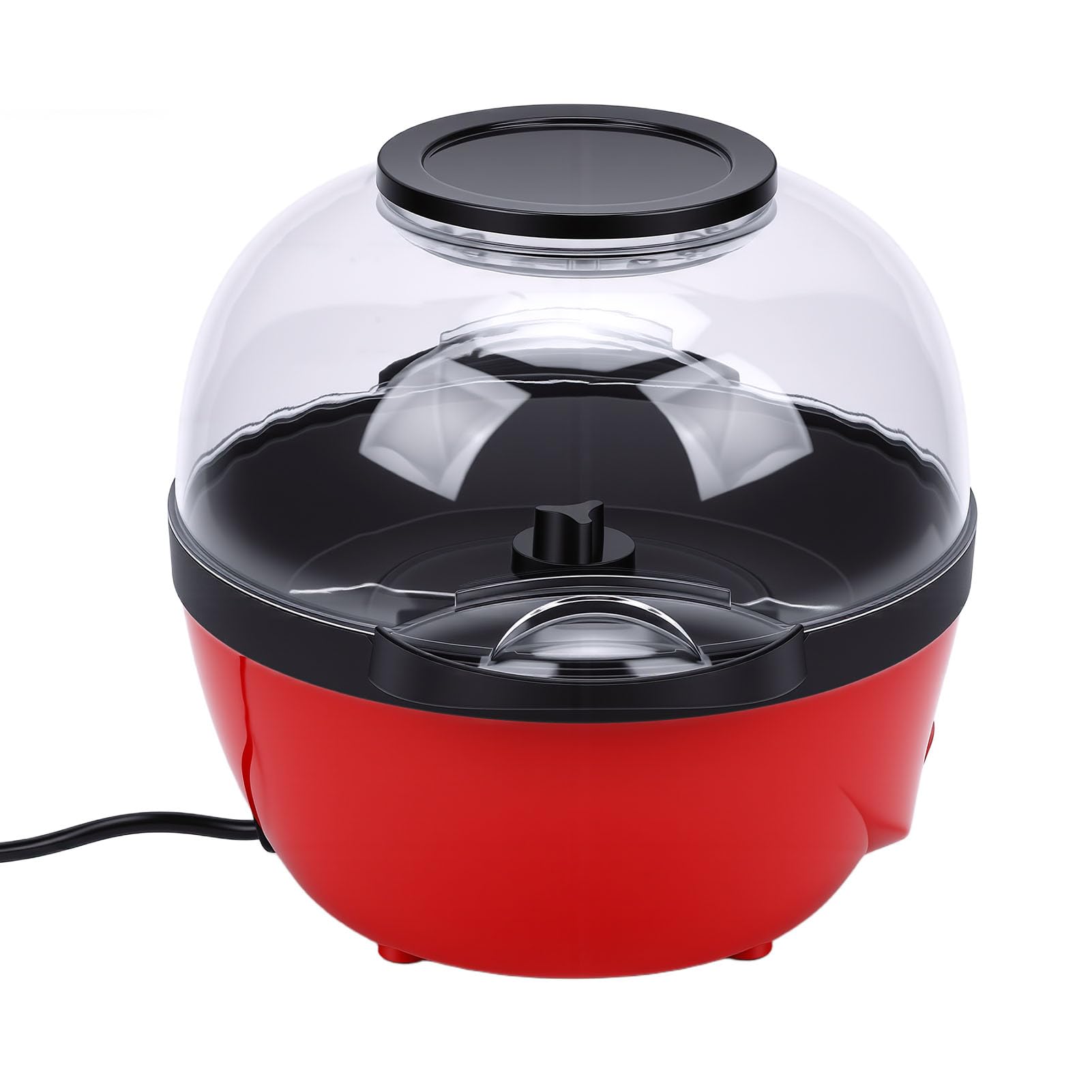 POENVFPO Máquina para Hacer Palomitas de Maíz de Rendimiento Silencioso, Agitador Eléctrico de Palomitas de Maíz de 450W, Placa Antiadherente, 10 Tazas, 2,5l (Enchufe de la UE)