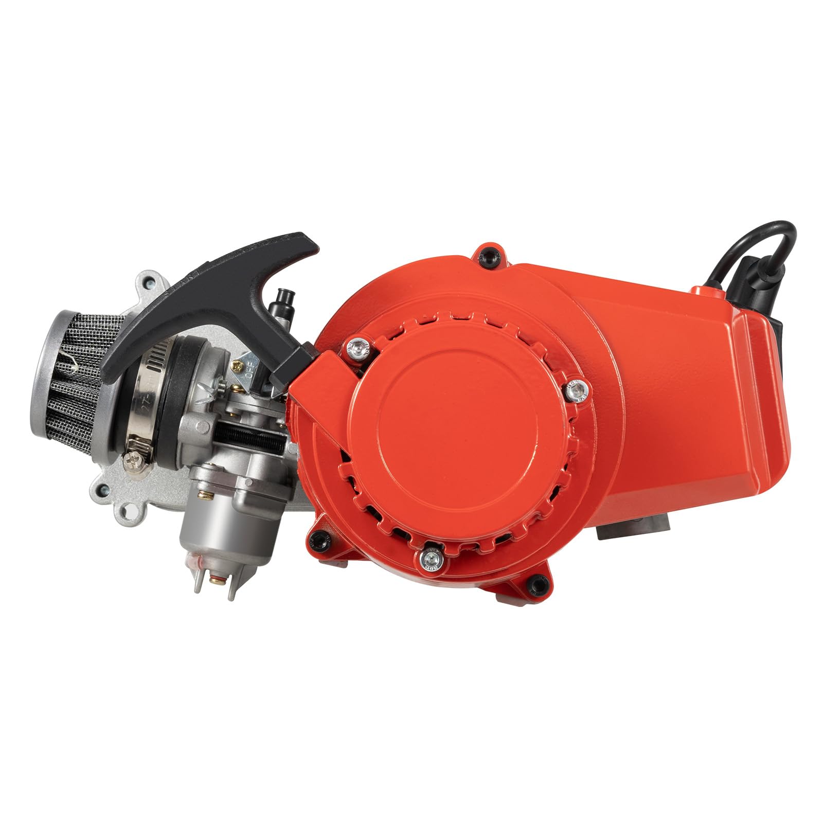 49cc Big Bore Pocket Bike Engine, 2 Stroke Motor Pull Start Engine, Mini Gasoline Engine Motor for Pocket Bike, Mini Dirt Bike, Beach Bike, Effective Cooling System