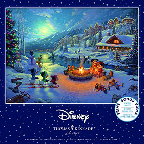 Ceaco 3328-52 Thomas Kinkade - Disney Dreams Collection - Holiday - Mickey And Minnie Christmas Lodge - 1000 Piece Jigsaw Puzzle thumb #6