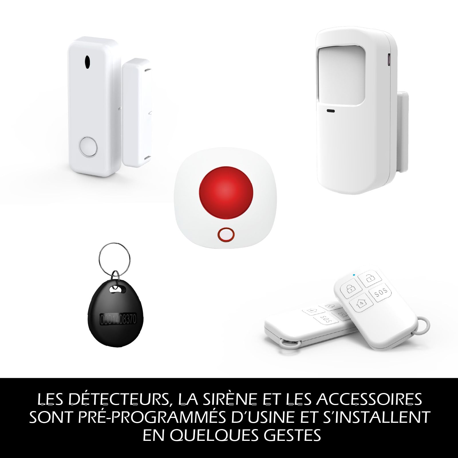 Système d’Alarme connecté WiFi et/ou 4G – Détection d’Ouverture & de Mouvement – Transmetteur GSM Vocal – Sécurité Intelligente évolutive, Compatible Alexa & Google
