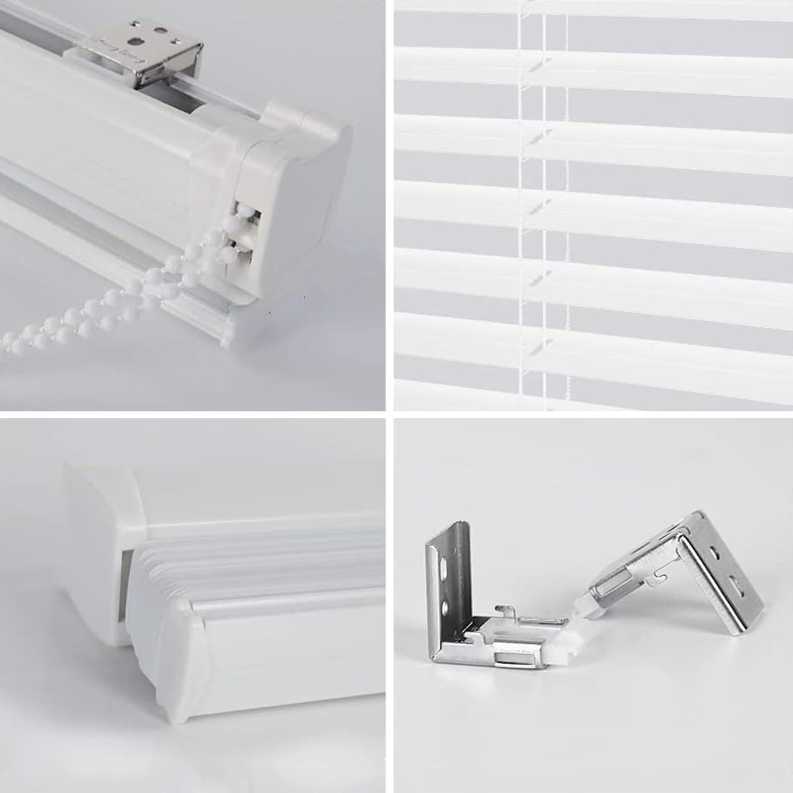 Bianco,Tenda Parasole,Oscuranti/Isolamento Termico Tenda Veneziana in Metallo,Impermeabile Anti-UV Regolazione della Luce,per Finestra Home Office,Larghezza x Altezza (160x120cm)