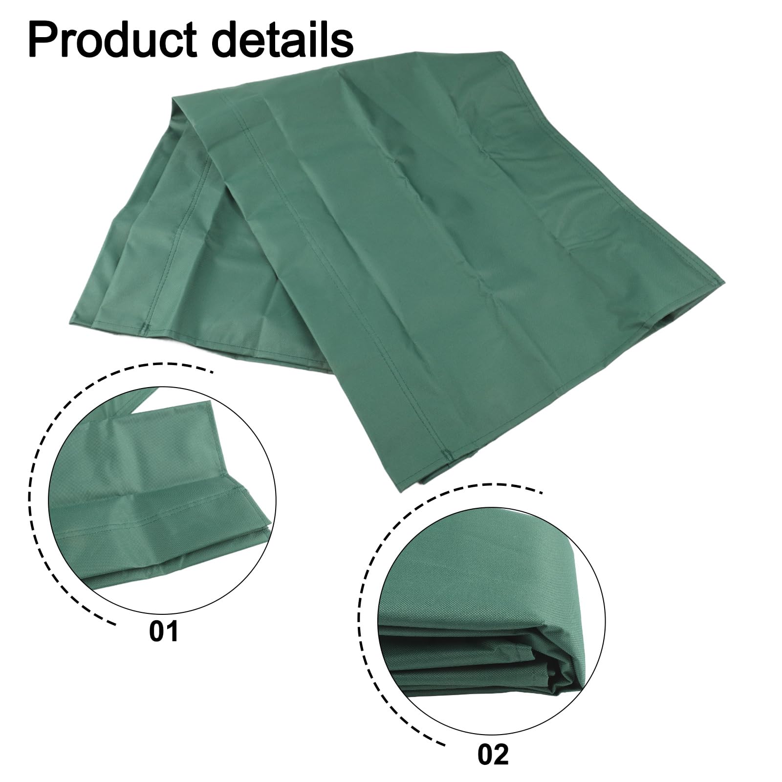 Coprisedile per dondolo da giardino, tessuto Oxford 600D, coprisedia per tutte le altalene da giardino, per sedie a 2 posti, 115 x 48 x 48 cm (verde scuro)