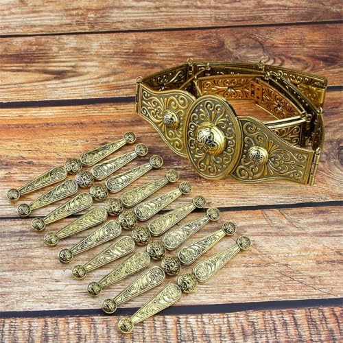 Turks Caucasus Belt Breastplate Sets For Women Wedding Stage Jewelry Metallic Pattern Belly Chain Adjustable Length2