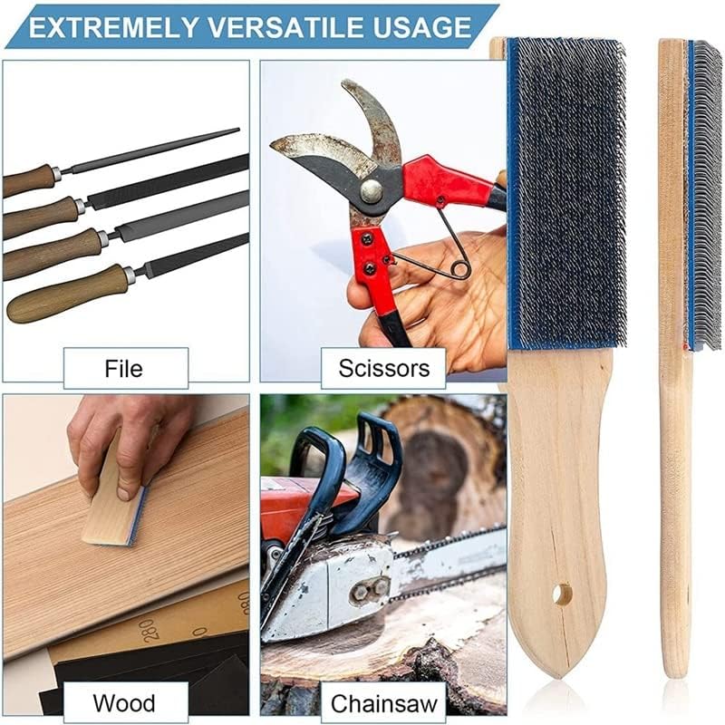 File Card Brush Steel Card File Brush Cleaner Remove Chip Metal Bits Cleaning 8.26 Inch Length, 2 Pieces