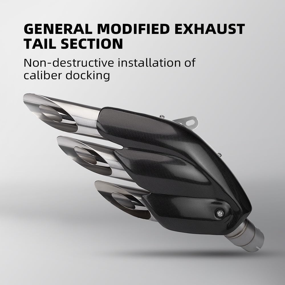motocyklowy wydech Do Cbr500r R3 Z900 MT09 S1000RR F3 | Uniwersalna rura wydechowa motocykla wymienny tłumik z trzema otworami