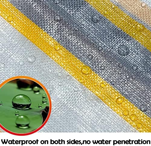 Heavy Duty Waterproof Tarpaulin 16x23m - 180g/㎡ PE Tarp Cover for Furniture Caravan Camping Groundsheet Double-Sided Canvas Multipurpose Outdoor Use