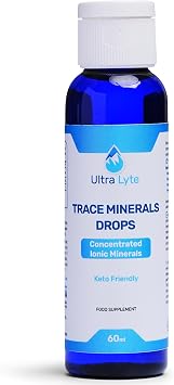 Ultra Lyte Trace Mineral Drops   59 ml All Natural Complete Mineral Complex Food Supplement   24 Days Supply   Electrolyte Drops   72 Trace Minerals 2 oz