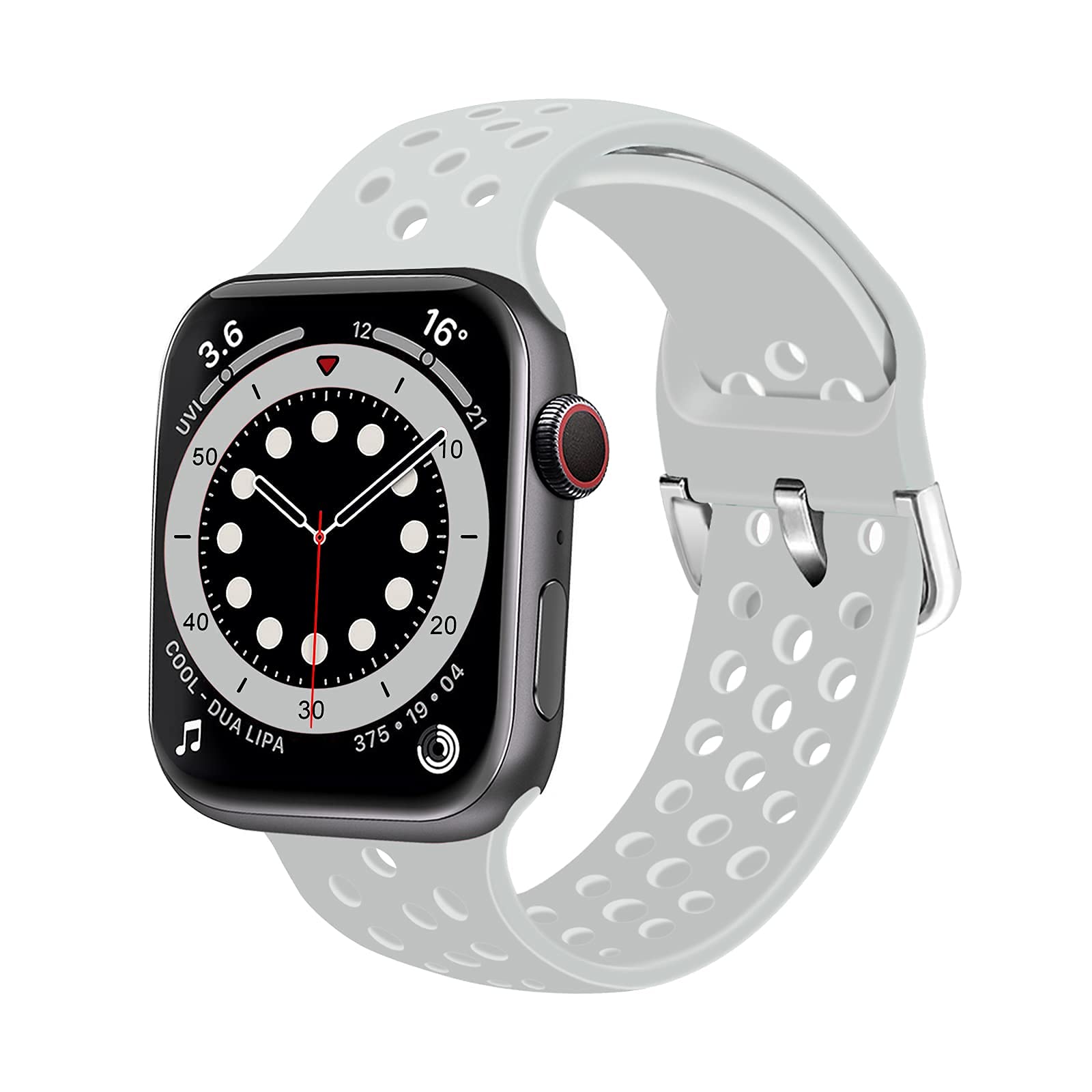 iDLEHANDS Compatible with Apple Watch Band 38mm 40mm 42mm 44mm, Soft Silicone Sport Bands Replacement Strap Compatible for iWatch Series 6/5/4/3/2/1/SE