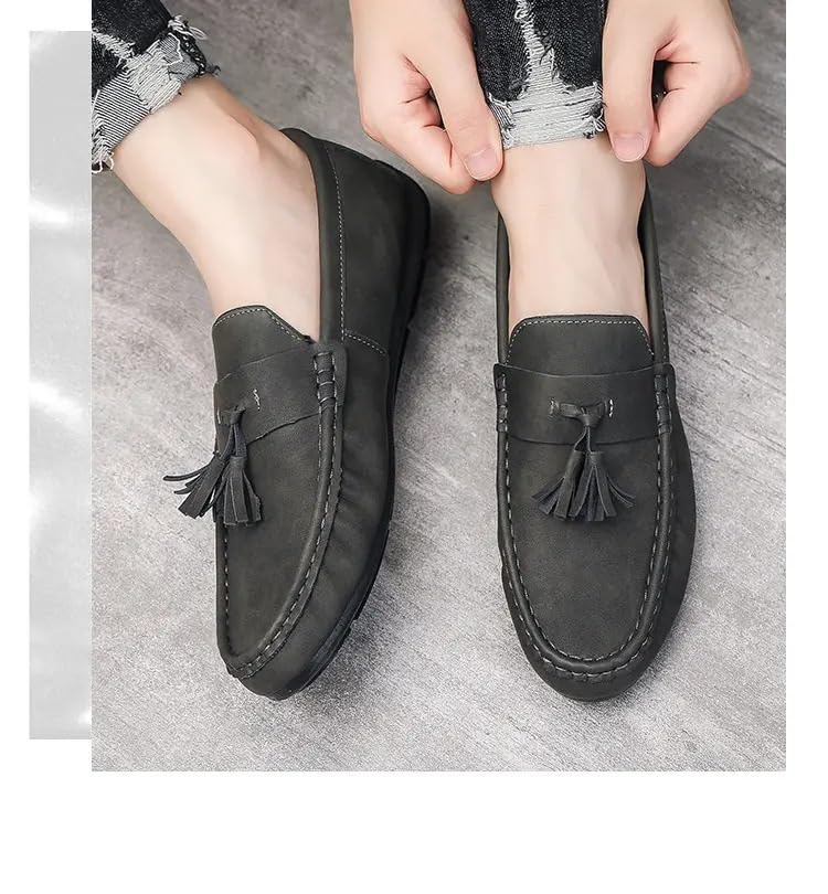 Men's Loafers Shoes PU Leather with Tassel Penny Loafers Anti-Slip Resistant Comfortable Wedding Prom Slip On3