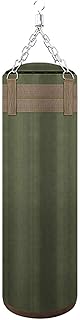 Saco de Boxeo 120 cm de Lona Verde Kick Boxeo Bolsa de perforación Sandbag para Adultos Muay Thai Taekwondo Deporte Fitness Fitness Equipo de Ejercicio (Color : 100cm)