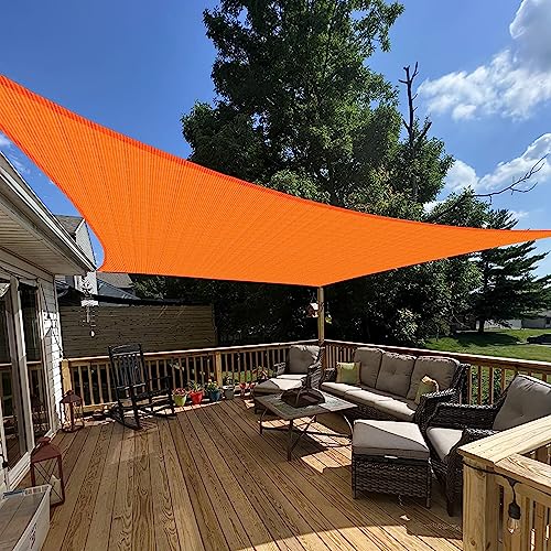 E&K Sunrise 12' x 16' Sun Shade Sail Rectangle Canopy Shade Cover UV Block for Patio Backyard Garden...