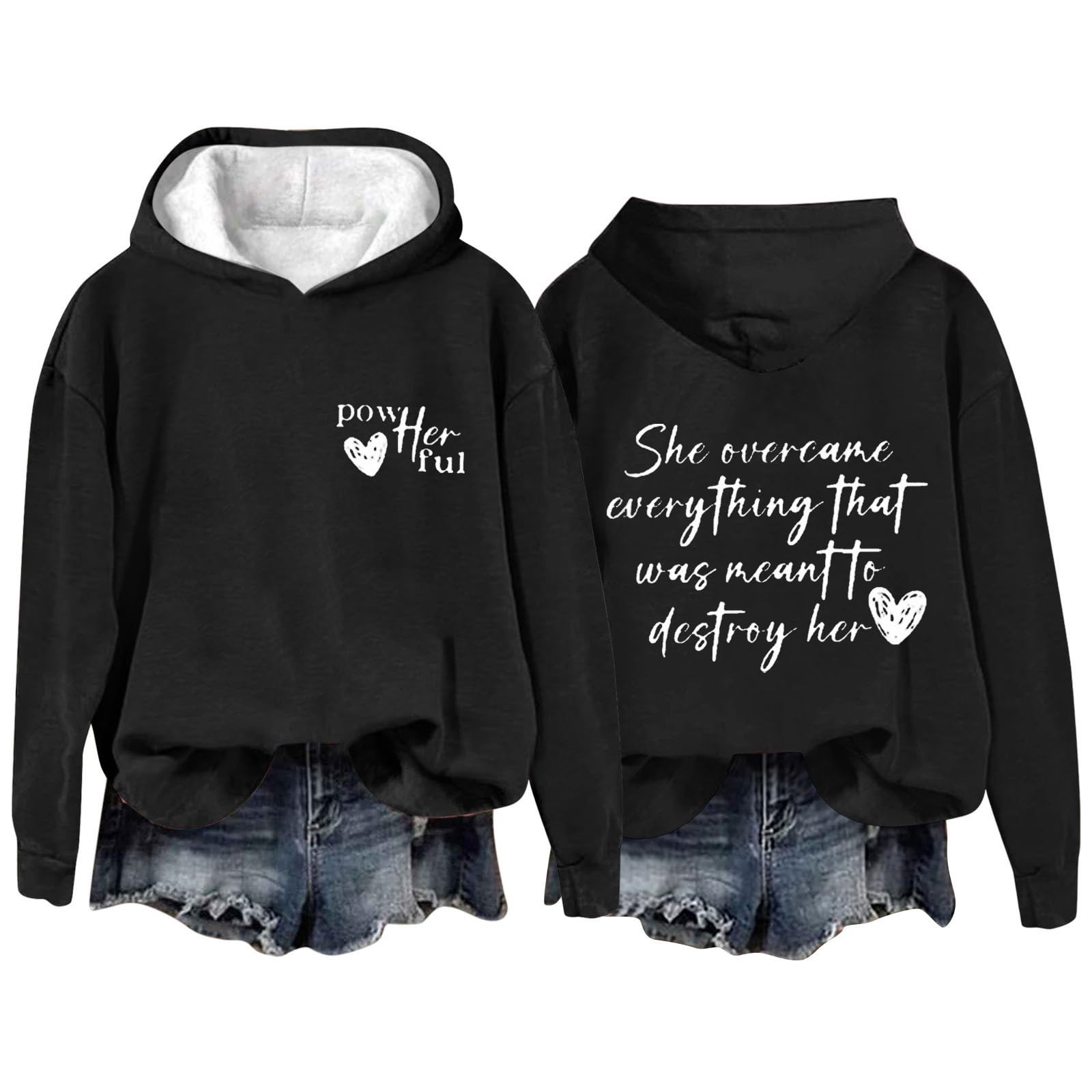 Sweat à Capuche Femme Casual Hoodie Legere Sweat-Shirt Col en V Outerwear Rétro Streetwear Classique aux Couleurs Assorties Veste à Manches Longues Haut Couleur Unie Quotidien Automne Vêtements