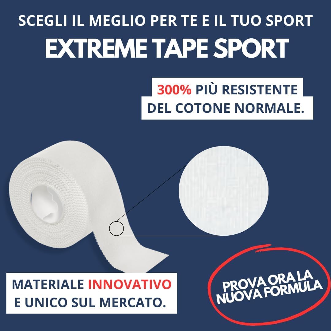 TAKESPORT, NUOVA FORMULA EXTREME! Tape sportivo, Nastro fasciature, Nastro Sportivo, Sport Tape, Tape dita crossfit, Nastro bendaggi sportivi, nastro caviglie, Nastro per fasciature 6 pz 5cmx10m
