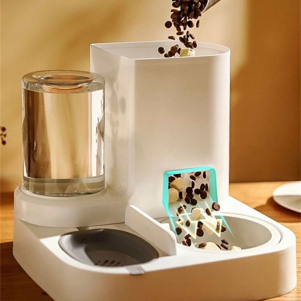 Comederos y dispensador de agua 2 en 1 para perros y gatos, juego de bebederos automáticos de alimentos y bebedero para gatos, suministros para mascotas para cachorros