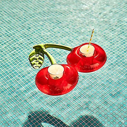 フローティング ドリンク ホルダー - チェリー形状のドリンクホルダープール | 家のプールのための飲み物のホールダーのコップのコースターの水泳の飲むホールダー Keloglu