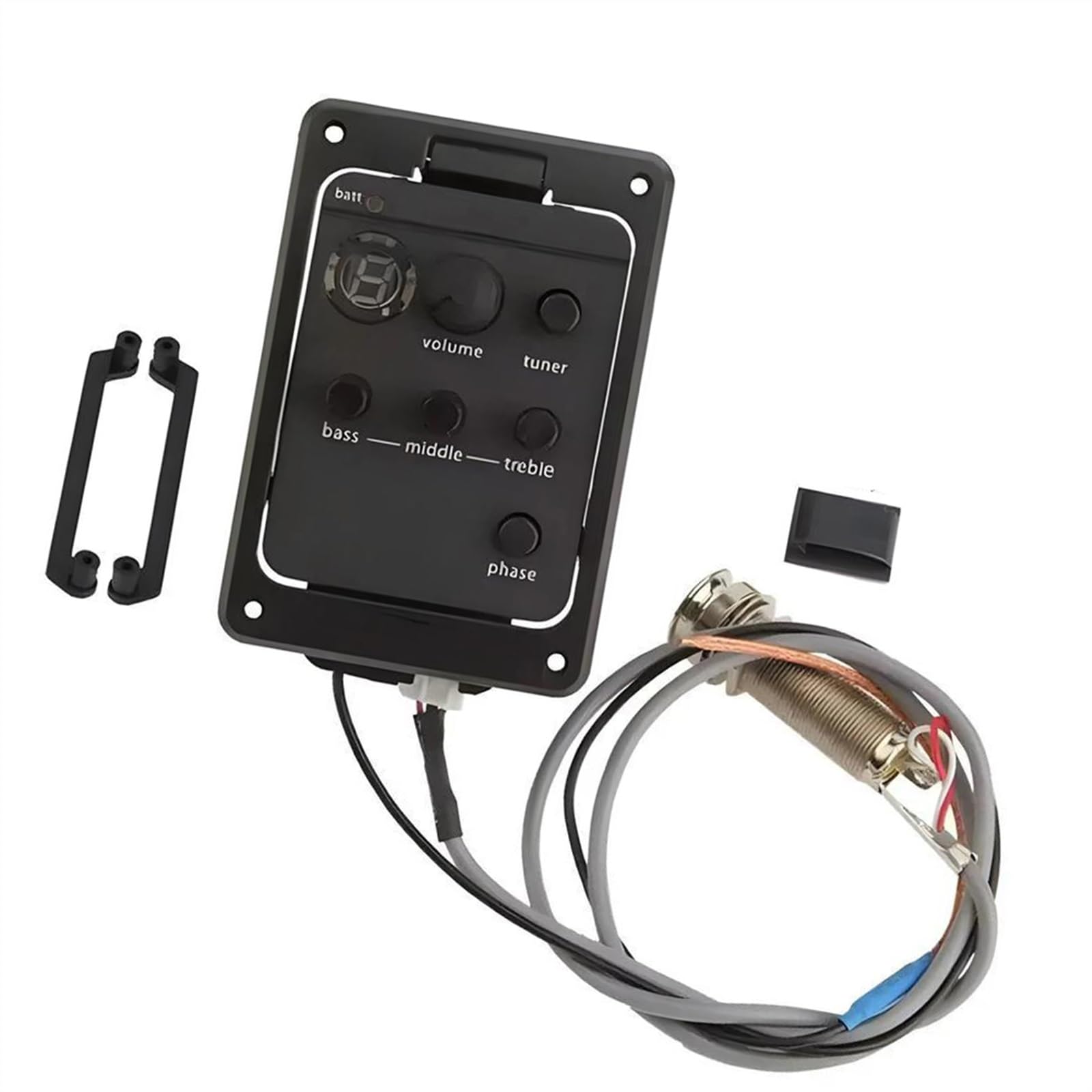 Preamplificatori Per Chitarra Acustica EQ Con Indicatore Luminoso Di Batteria Scarica, Accordatore Piezoelettrico Compatibile Con Chitarra Folk