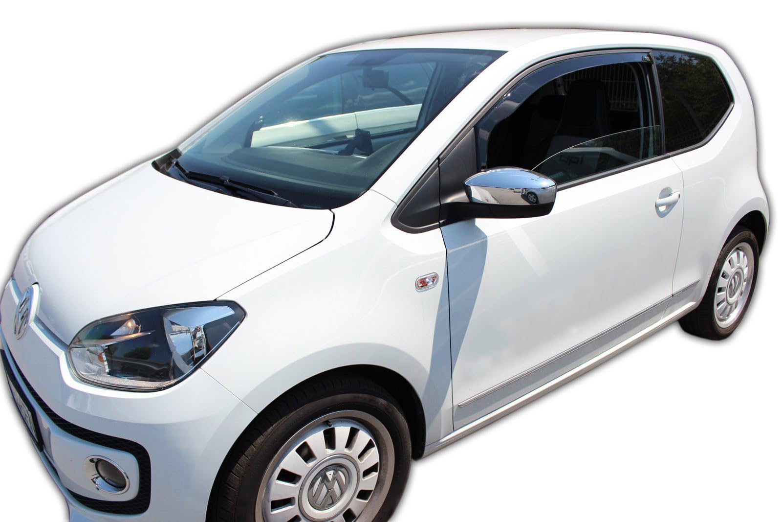 J&J AUTOMOTIVE Windabweiser passend für Skoda Citigo 3-Türer 2011-2019 2tlg, Heko Regenabweiser Vorne Getönt Dunkel Passform