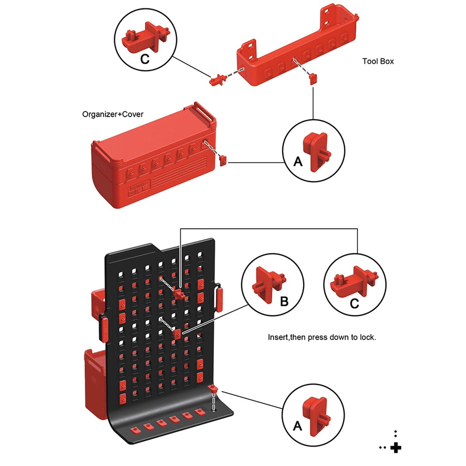 Modulares Tastenkappenbrett mit erweiterbarem Design für C-Typing-Setups und Schreibtischzubehör, Modulare Tastaturen, Zubehör-Organizer