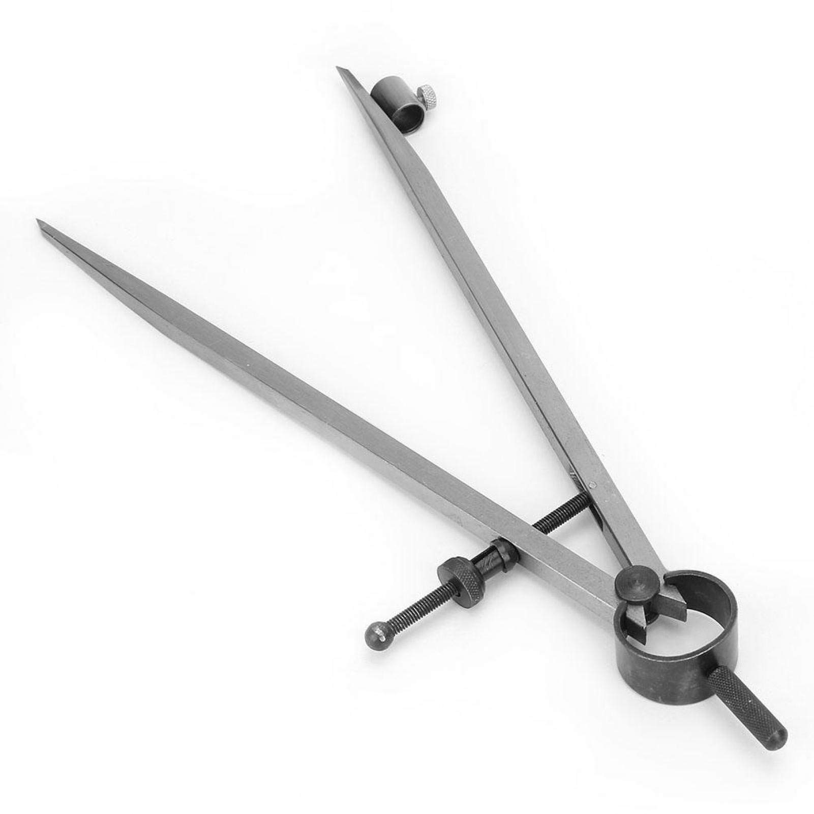 Bussola Per Lavorazione Pelle - Divisore Ad Ala Regolabile 170 Mm, Con Portamatite, In Acciaio