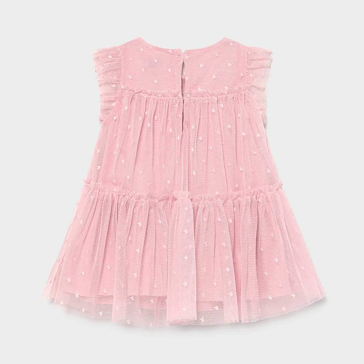 Mayoral Vestito Elegante neonata con Tulle Bimba Rosato 1957 6M/62cm