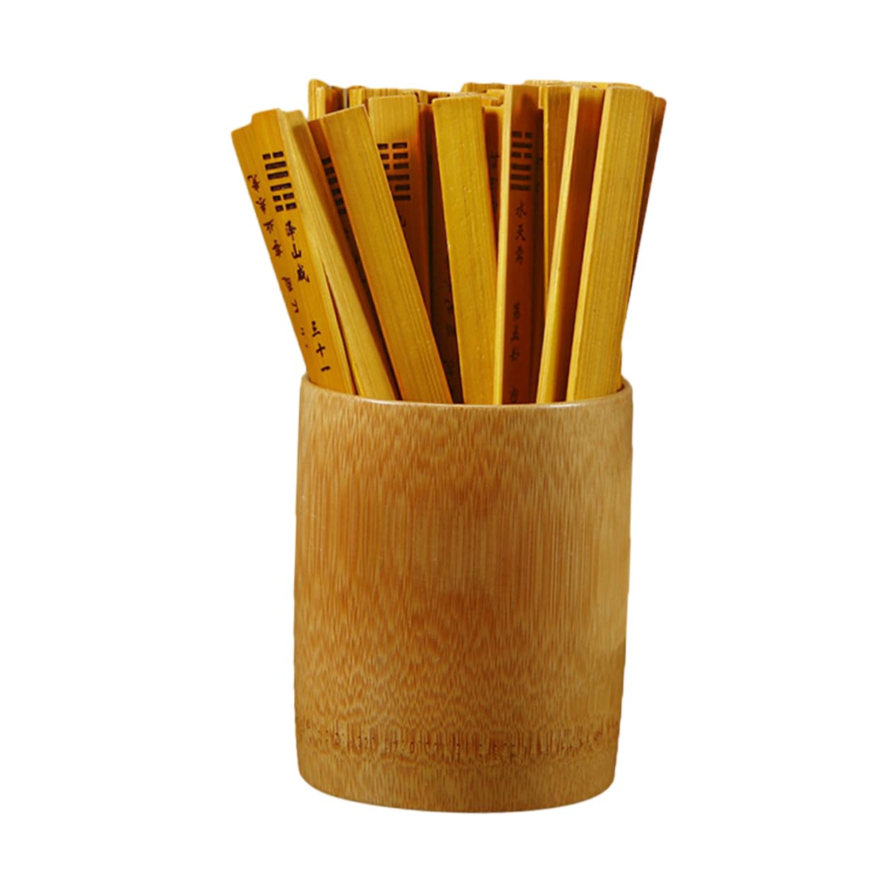 Hemoton Hexagram Bamboo Sticks Set Easy to Use Divination Game Props Pot for Spiritual Practices