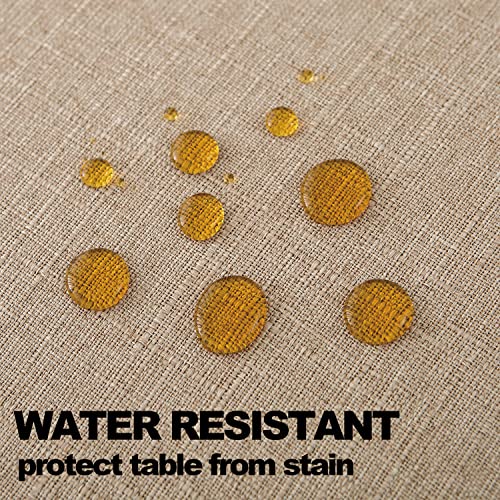 NLMUVW-Natural-Linen-Tablecloth-84-Inch-Rectangle-Burlap-Textured-Table-Cloth-Water-Resistant-Farmhouse-Rustic-Table-Cover-for-Kitchen-Dining-Coffee-54-x-84-Inch NLMUVW Natural Linen Tablecloth 84 Inch Rectangle Burlap Textured Table Cloth Water Resistant Farmhouse Rustic Table Cover for Kitchen Dining Coffee 54 x 84 Inch