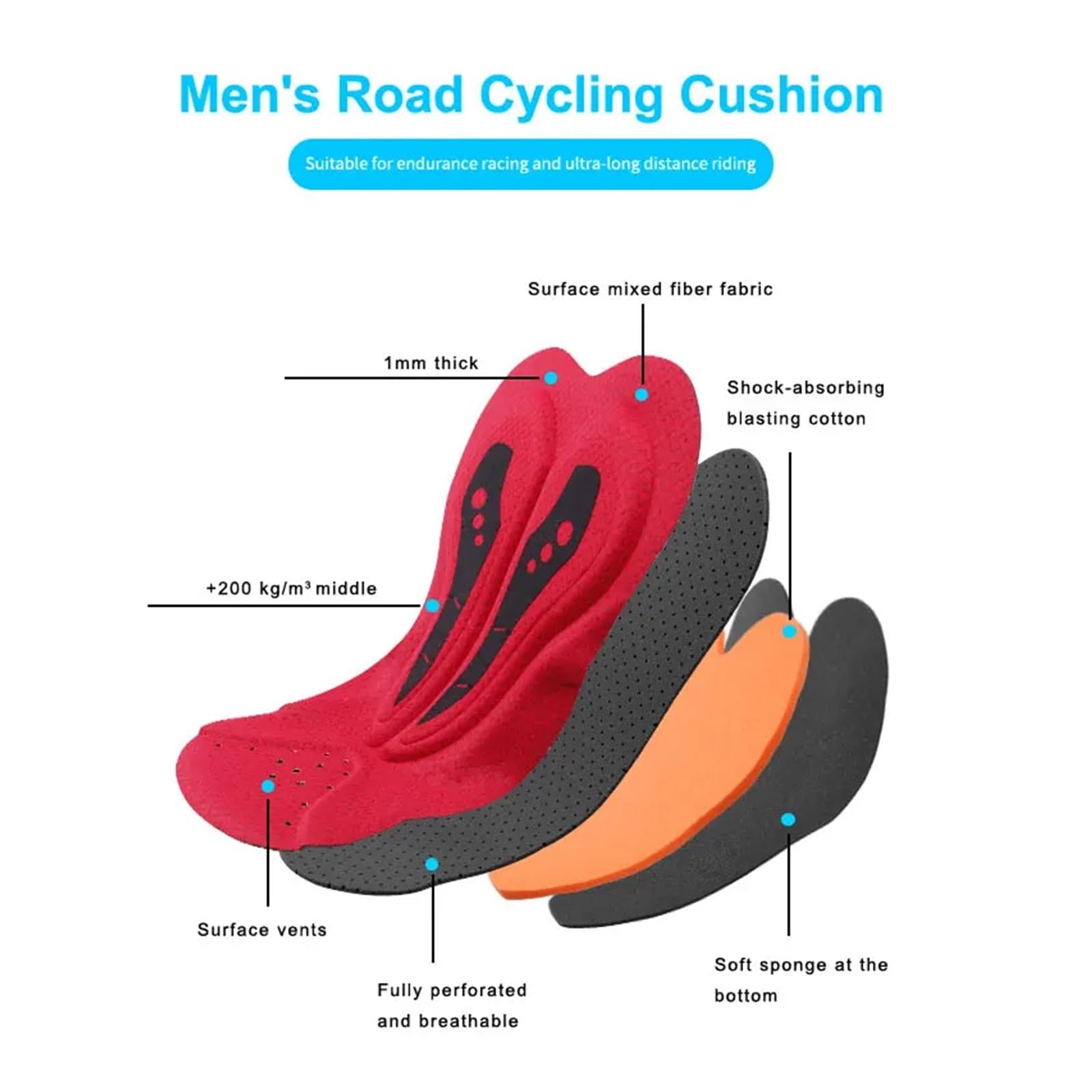 Pantaloncini da Ciclismo Pantaloncini con Bretelle da Ciclismo Uomo Tasca UPF 50+ della Serie Competitive Edition in Poliestere ad Asciugatura Rapida di Ultima Generazione