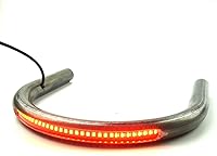 TADAFA Retro Motorcycle Seat Frame Hoop with LED Brake Turn Signal Tail Lights - 7/8" Tube, 215mm Width, Flat Loop