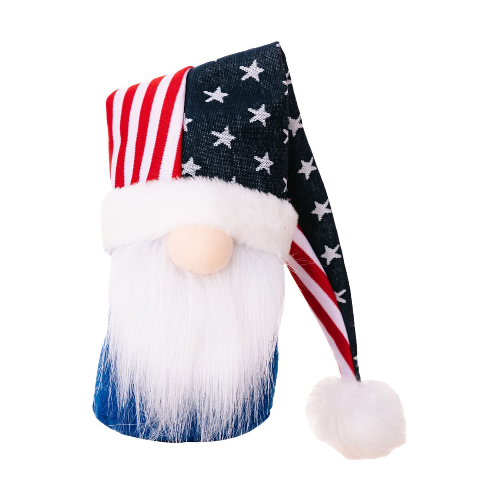 Buxuaaaa White Beard 2Pcs Independence Day Star Long Hat Hat Ornaments Decorative Decoration For Festival Holiday Birthday Decoration Independence Day Gnomes